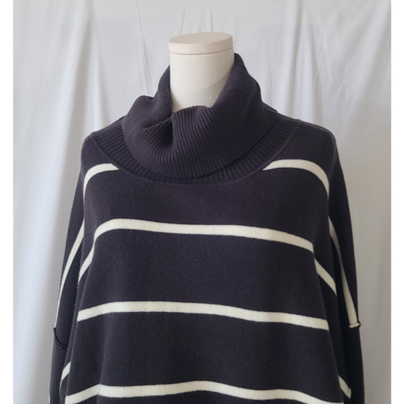 Free People Paulie Sweater Smoked Pearl Turtleneck Sweater Medium - Picture 3 of 6